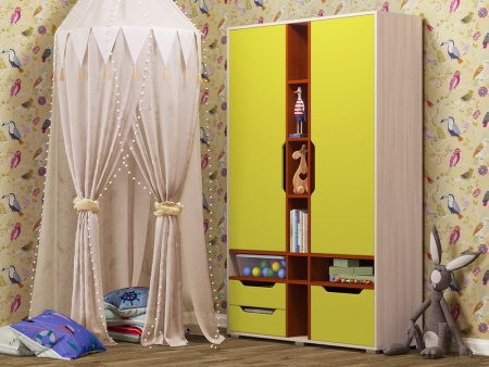 Шкаф Роберт МДФ (Ш-1250 х В-1970 х Г-450 мм/Разные Цвета