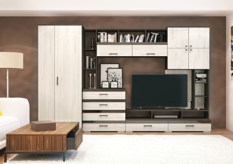 Гостиная Коста Венге\Дуб Прованс ЛДСП (Ш-3200 х В-2000 х Г-574 мм)