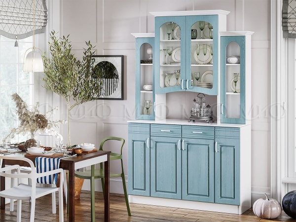 Буфет Кармен 4-х Створчатый МДФ (Ш-1400  x Г-400 х В-2250 мм)/Разные Цвета