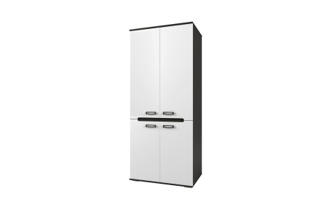 Гостиная Верби Венге/МДФ Белый Глянец (Ш-2768 х В-1900 х Г-420 мм)