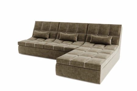 Диван Прямой Коста-Рика 2 с Оттоманкой (Ш-2260 х Г-1800 х В-1020 мм)/Разные Цвета